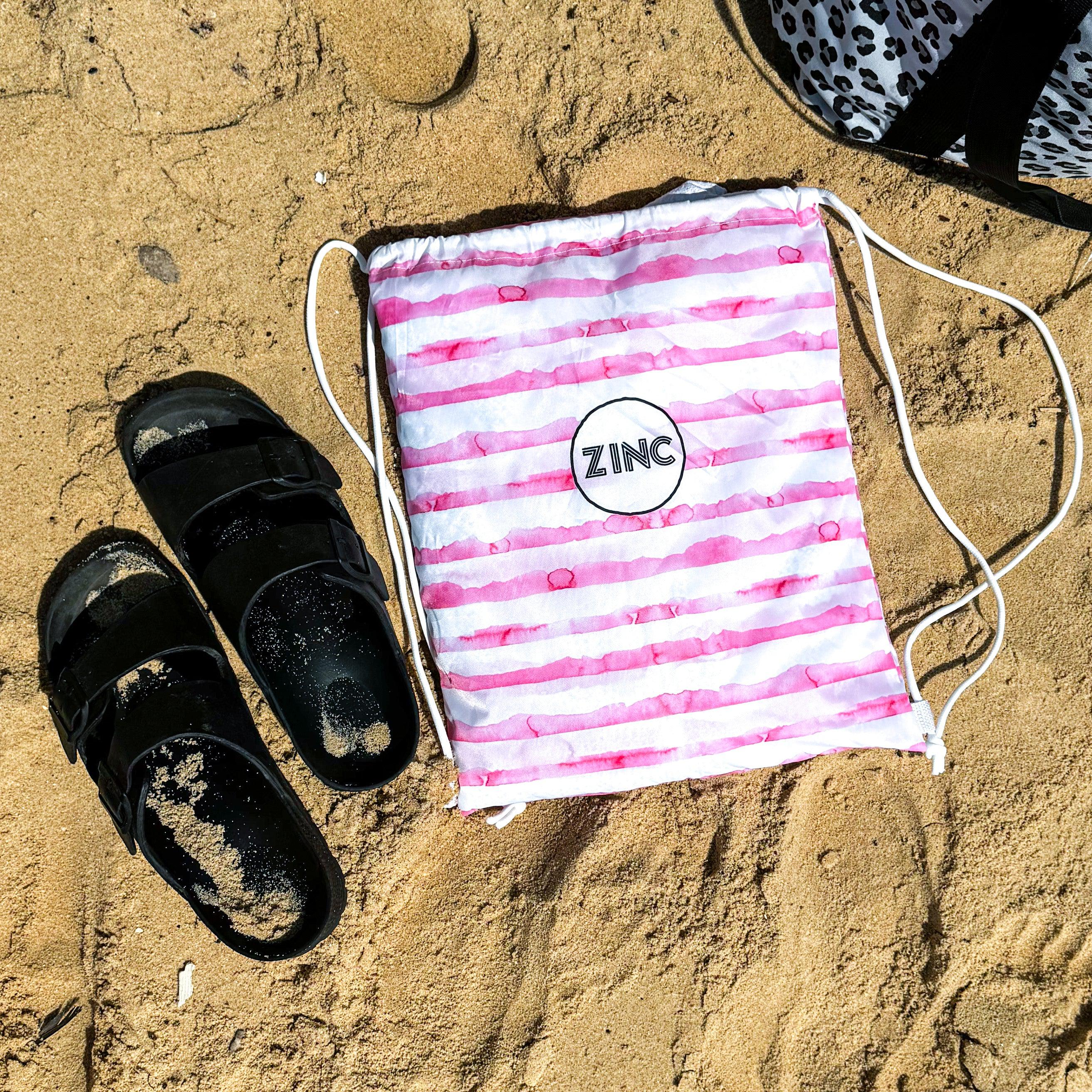 Medium ZIP UP Hooded Towel - French Beach Pink