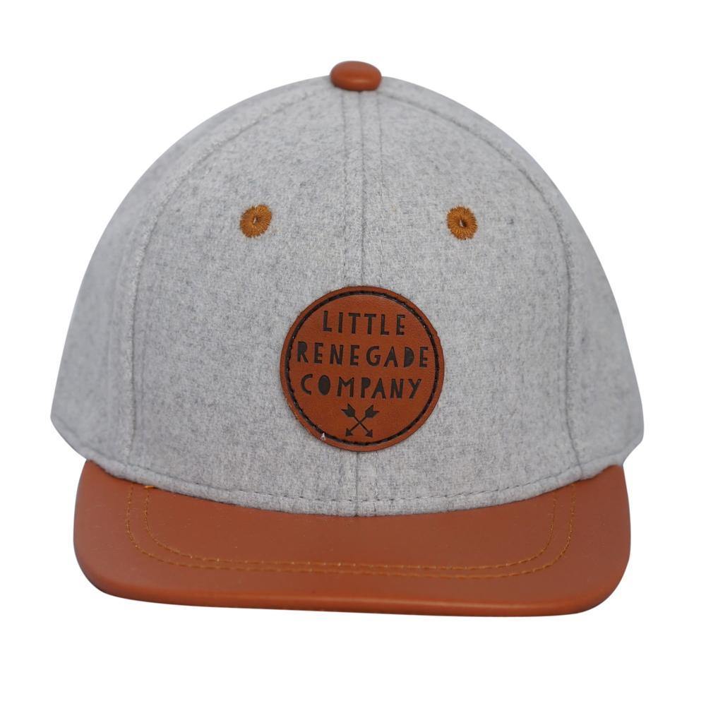 Grey Felt and Tan Snap Back Cap